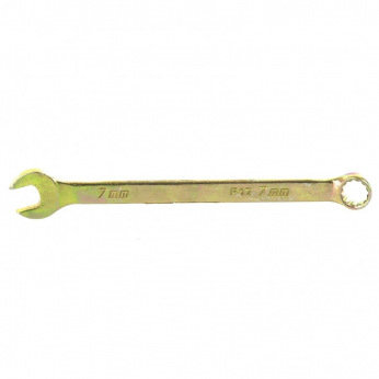 Ключ комбінований 7 мм, жовтий цинк,  СИБРТЕХ (MIRI14973)