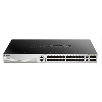 Комутатор D-Link DGS-3130-30S 24xSFP, 4x1GE/SFP, 2x10GE, 4xSFP+ 10G, L3, Stackable (DGS-3130-30S)