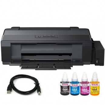 Комплект Принтер Epson L1300 (без чернил) + USB кабель + Чернила WWM по 140г