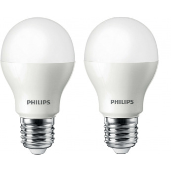 Комплект світлодіодних ламп Philips LEDBulb E27 7.5-60W 3000K 230V A55 (2шт) (8711500817648)