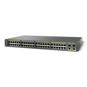Коммутатор Cisco Catalyst 2960 Plus 48 10/100 PoE + 2 1000BT +2 SFP LAN Lite (WS-C2960+48PST-S)