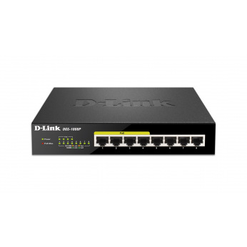 Коммутатор D-Link DGS-1008P, 8xGE (4xGE PoE, 4xGE), 68W, Неуправляемый (DGS-1008P)