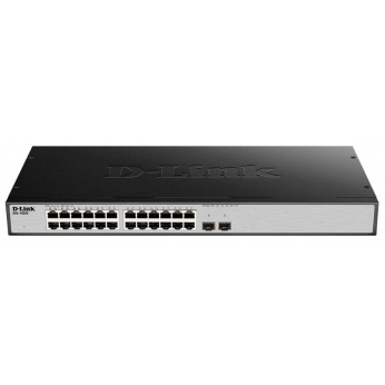 Комутатор D-Link DGS-1026X 24x1GE, 2xSFP+, Некерований, QoS (DGS-1026X)