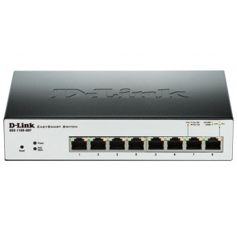 Коммутатор D-Link DGS-1100-08P 8port 1GE PoE, EasySmart (DGS-1100-08P)