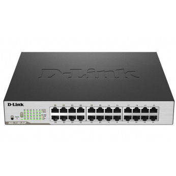 Коммутатор D-Link DGS-1100-24P 24x1GE (ports 1-12 w/PoE supp) EasySmart (DGS-1100-24P)