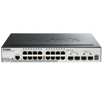 Комутатор D-Link DGS-1510-20 16x1G, 2xSFP, 2xSFP+ 10G, SmartPro (DGS-1510-20)