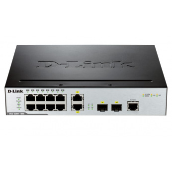 Коммутатор D-Link DGS-3000-10TC 8port 1GE, 2x1GE/SFP, L2 (DGS-3000-10TC)