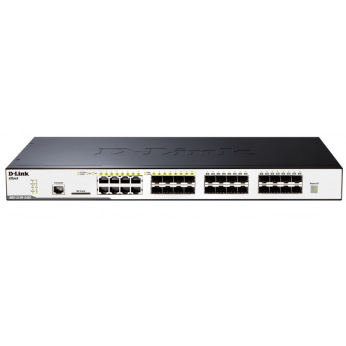 Коммутатор D-Link DGS-3120-24SC 16port SFP (1G), 8x1GE/SFP, 2x10G-CX4, L2+ (DGS-3120-24SC)