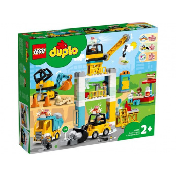 Конструктор LEGO DUPLO Баштовий кран та будівництво 10933 (10933)