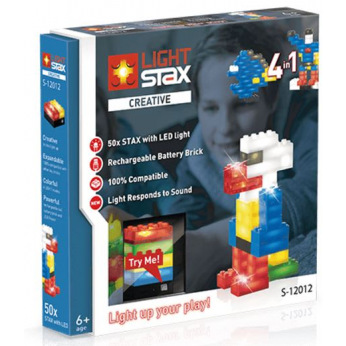 Конструктор LIGHT STAX с LED подсветкой Creative 4в1 з датчиком звука LS-S12012 (LS-S12012)