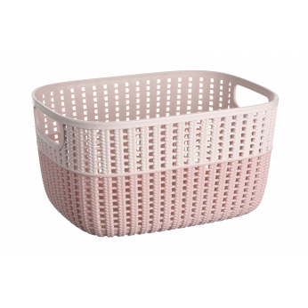 Корзинка плетеная Ardesto Sweet Home, 6.8 л, 286*215*150 мм, розовый, пластик (AR1768BP)