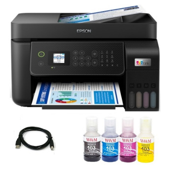 Комплект МФУ Epson Eco Tank L5290 (без чернил) + USB кабель + Чернила WWM