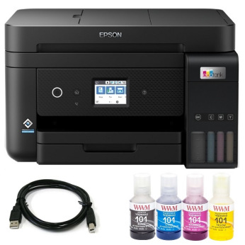 Комплект МФУ Epson Eco Tank L6290 (без чернил) + USB кабель + Чернила WWM