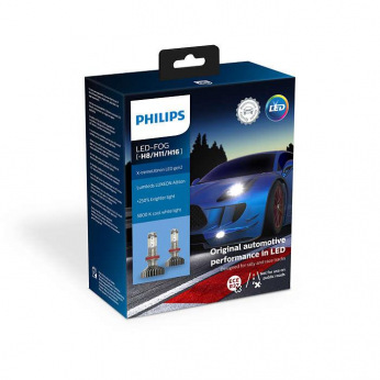 Лампа светодиодная Philips H8/H11/H16  X-treme Ultinon Led +250%, 2 шт/комплект (11366XUWX2)