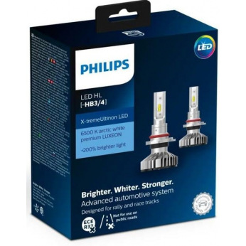 Лампа світлодіодна Philips HB3/HB4 X-treme Ultinon Led +200%, 2 шт/комплект (11005XUWX2)
