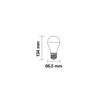 Лампа світлодіодна V-TAC, 15W-100W, SKU-160, SAMSUNG CHIP E27 A65 Plastic, 4000K (3800157627733)