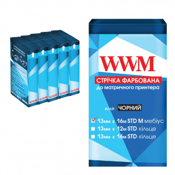 Лента красящая WWM 13мм х 16м STD левый Refill Black (R13.16SM5) 5шт