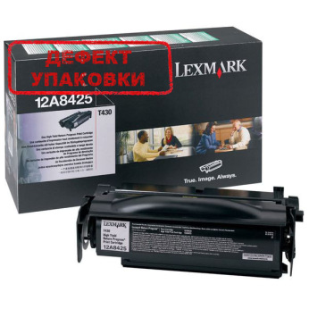 Картридж Lexmark (12A8425_DU) Black (Чорний) дефект упаковки
