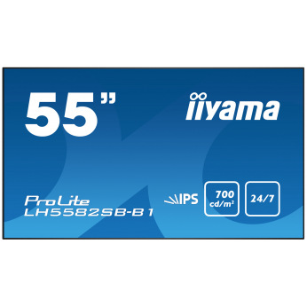 Монітор IIYAMA 54.6" FHD/IPS LED/75Hz/8ms/HDMI,DVI DP/Black LH5582SB-B1 (LH5582SB-B1)