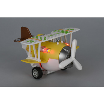 Літак металевий інерційний Same Toy Aircraft жовтий зі світлом і музикою SY8015Ut-1 (SY8015Ut-1)