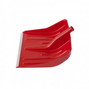 Лопата снігова червона пластмасова 400 х 420 мм, без держака, алюмінієва окантовка,  СИБРТЕХ (MIRI61617)
