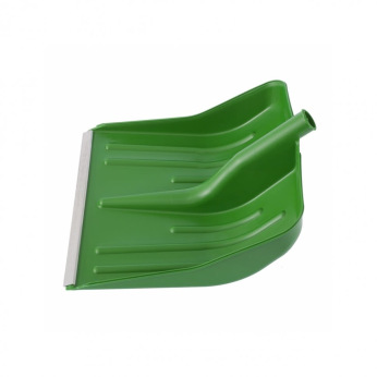 Лопата снігова зелена пластмасова 400 х 420 мм, без держака, алюмінієва окантовка,  СИБРТЕХ (MIRI61619)