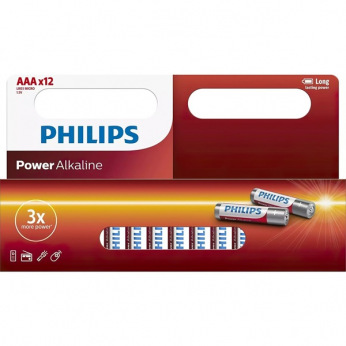 Батарейка Philips Power Alkaline AAA BLI 12 (LR03P12W/10)