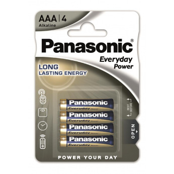 Батарейка Panasonic EVERYDAY POWER щелочная AAА блистер, 4 шт. (LR03REE/4BP)