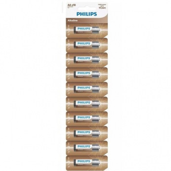 Батарейка Philips Entry Alkaline лужна AА стрічка, 10 шт (LR6AL10S/10)