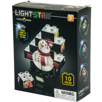 Конструктор LIGHT STAX Junior з LED підсвіткою Паззл Новорічні персонажі M03003 (LS-M03003)