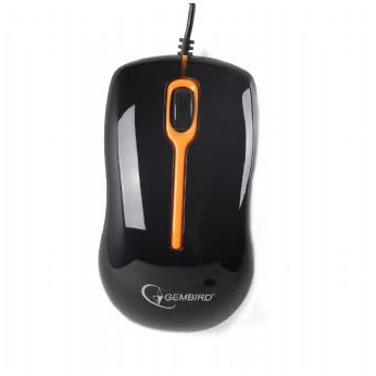 Маніпулятор "Миша" Gembird MUS-U-004-O, USB, Black/Orange ( MUS-U-004-O)