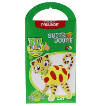 Маса для лепки Paulinda Super Dough 3D FUN Кот  (PL-081284)