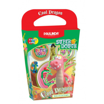 Маса для ліплення Paulinda Super Dough Cool Dragon Дракон рожевий PL-081378-15 (PL-081378-15)