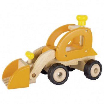 Машинка деревянная goki Экскаватор (желтый)  (55962G)