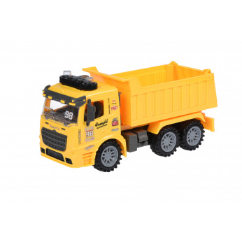 Машинка инерционная Same Toy Truck Самосвал желтый со светом и звуком  (98-614AUt-1)