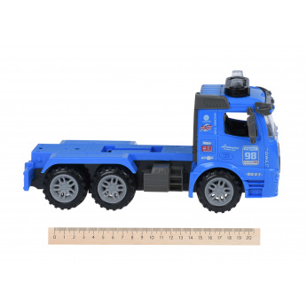 Машинка инерционная Same Toy Truck Тягач синий с трактором со светом и звуком  (98-615AUt-2)