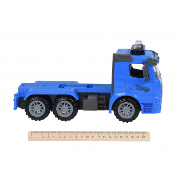 Машинка инерционная Same Toy Truck Тягач синий с трактором со светом и звуком  (98-613AUt-2)
