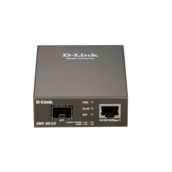Медiаконвертер D-Link DMC-G01LC 10/100/1000BaseT to Gigabit SFP (DMC-G01LC)