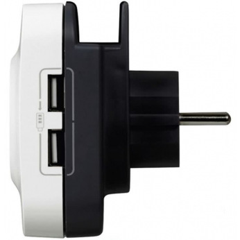 Сетевой фильтр Legrand 1хSchuko та 2хUSB з пристроем Защитау від імпульсних перенапруг та підставкою для телефона, белый (694671)