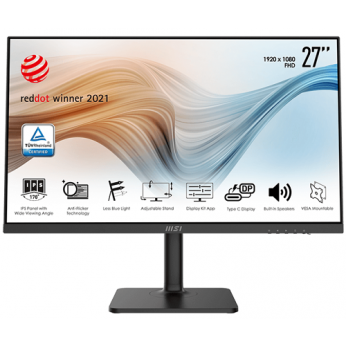 Монітор IPS 27" FHD (1920*1080) 5ms 75Hz 178/17 8  DP/Type C/ HDMI /Mic/HP/колонки 2*1W Modern MD271P (Modern MD271P)