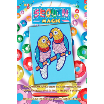 Набір для творчості Sequin Art SEQUIN MAGIC Папуги нерозлучники  (SA0903)