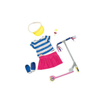 Набор одежды для кукол Our Generation Deluxe с самокатом и аксессуарами  (BD30200Z)