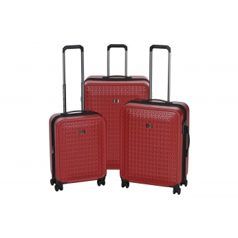 Набір пластикових валіз, Wenger Matrix Set, (20"/24"/28"), 4 колеса, червоний (604350)