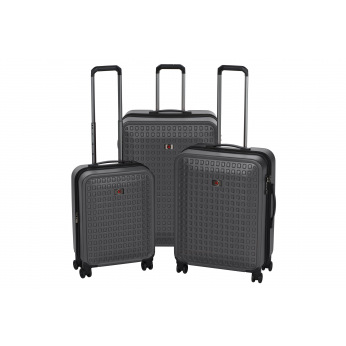 Набір пластикових валіз, Wenger Matrix Set, (20"/24"/28"), 4 колеса, сірий (604351)