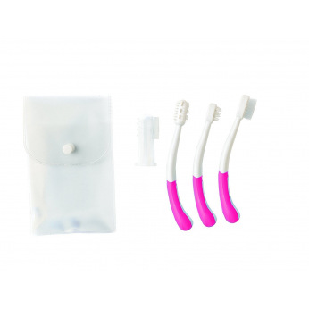 Набір по догляду за зубами Nuvita дитячий 0м+ рожевий NV1145Pink (NV1145Pink)