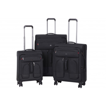 Набір текстильних валіз, Wenger Deputy Set, (20"/24"/29"), 4 колеса, чорний (604366)