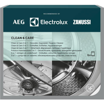 Набор Electrolux для чистки стиральных и посудомоечных машин, 6 саше x 50 гр (M3GCP400)