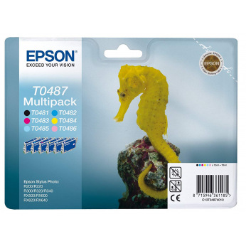 Картридж для Epson Stylus Photo R320 EPSON T0487  B/C/M/Y/LC/LM C13T04874010