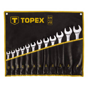 Набiр ключiв Topex комбiновані, 13 -32 мм, 12 шт. (35D758)
