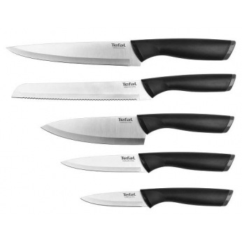 Набор ножей Tefal Comfort 6 пр., пластик, нержавеющая сталь, деревянная подставка (K221SA14)